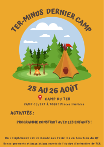 Camping du 25 au 26 aout